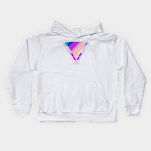 Abstract triangles Kids Hoodie